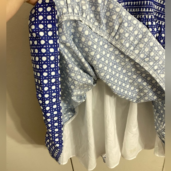 Hill House The Elizabeth Nap Dress in Blue Basketweave/Size M - Picture 6 of 16